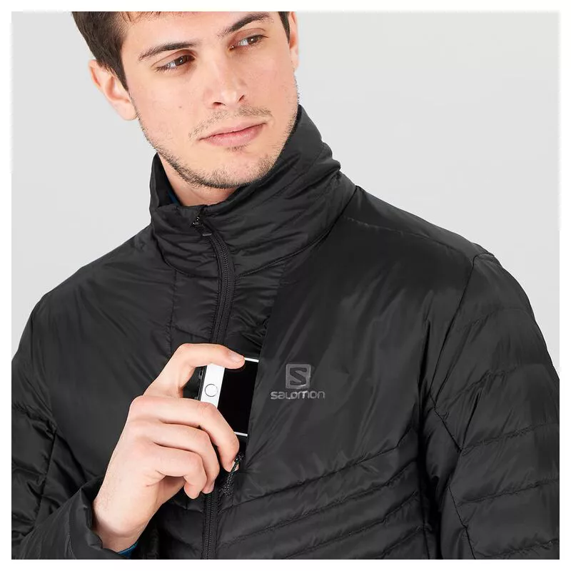 Salomon Mens Haloes Down Jacket Black Sportpursuit