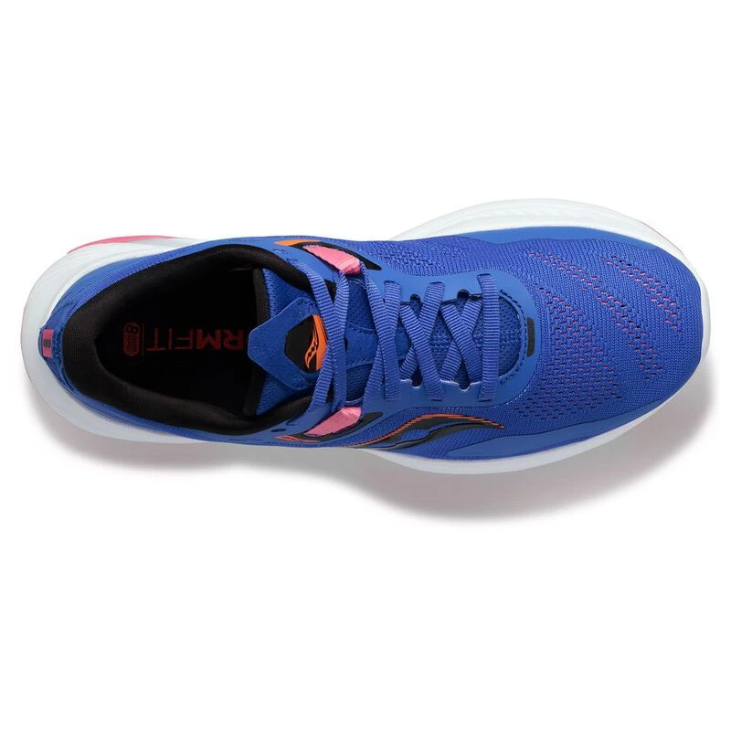 Saucony Womens Guide 15 Running Shoes Blue Raz Zest Sportpursuit.c