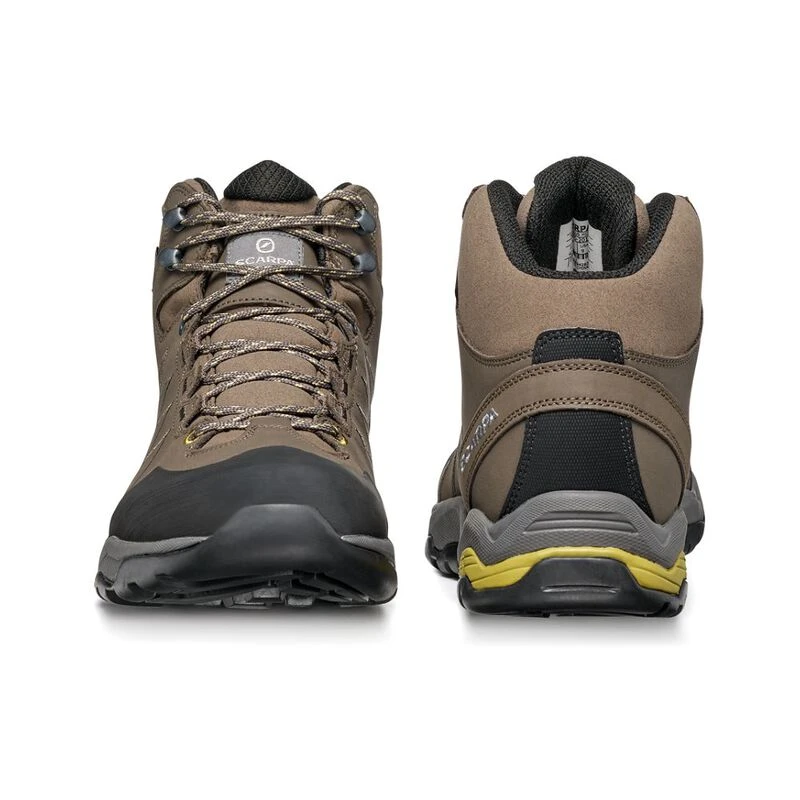 Scarpa Mens Moraine Plus Mid GTX Hiking Boots Charcoal SulphurGreen