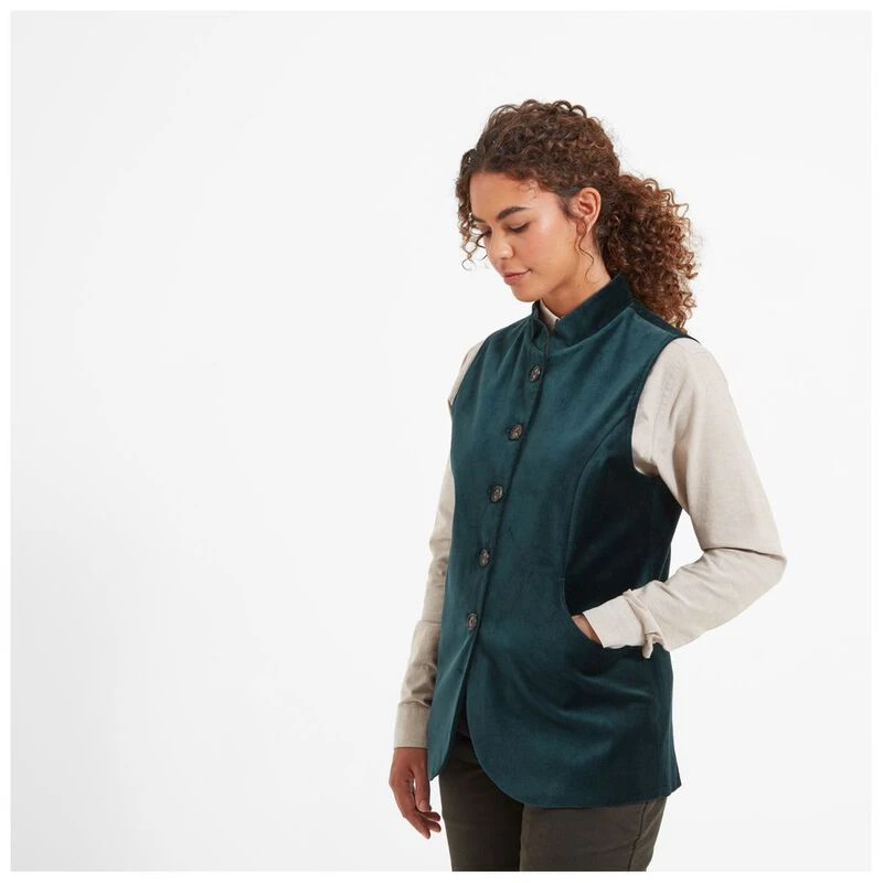 Schoffel Womens Nehru Waistcoat Kingfisher Sportpursuit