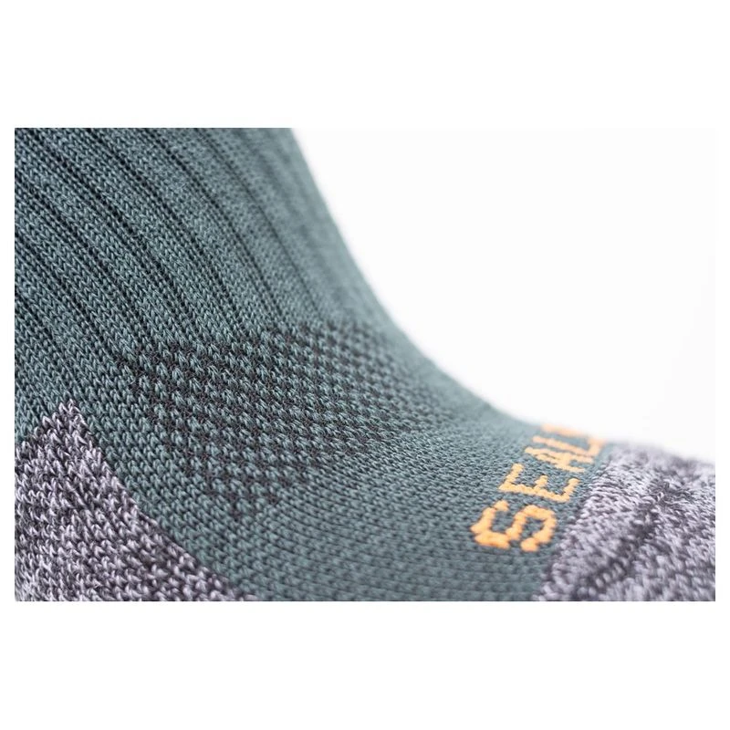 SealSkinz Solo Quickdry Ankle Length Socks (Green/Grey/Orange) Sport