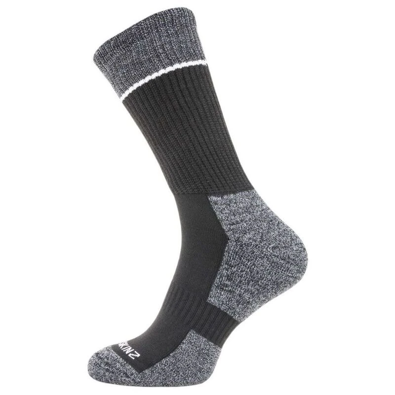 SealSkinz Solo Quickdry Mid Length Socks (Black/Grey/White) Sportpur