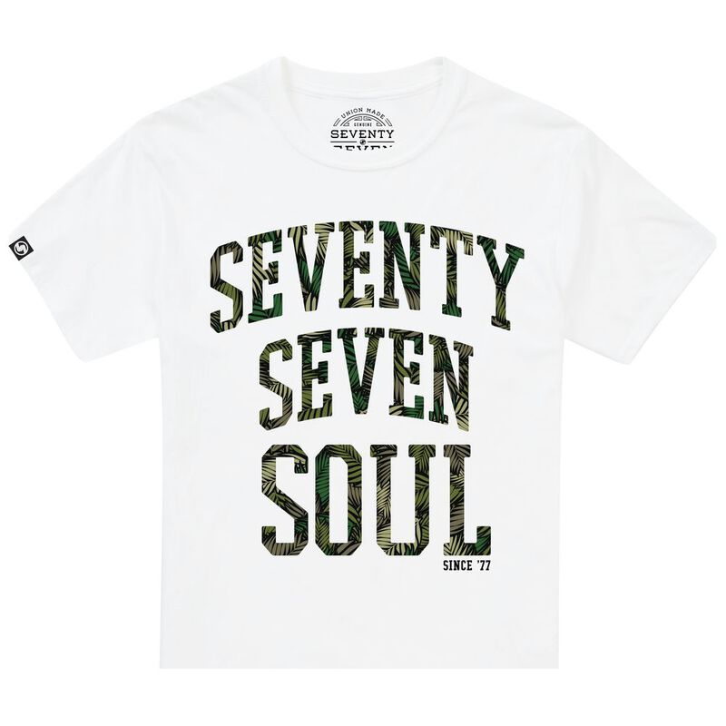 Seventyseven Mens Tropical Soul T Shirt White Sportpursuit Com