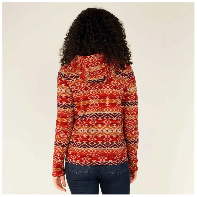 Sherpa Womens Bhutan Hooded Fleece Jacket Cranberry Sportpursuit.c
