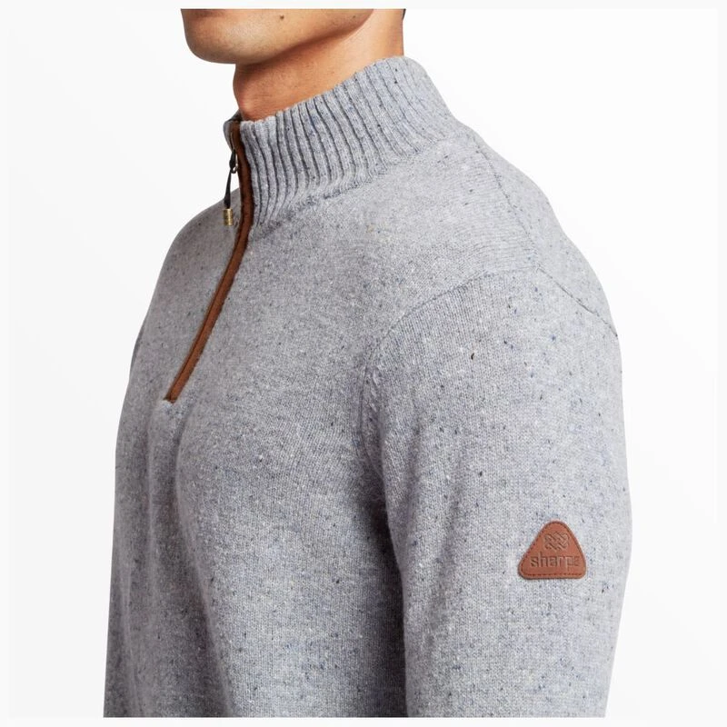 Sherpa Mens Kangtega 1 4 Zip Merino Sweater Haze Sportpursuit