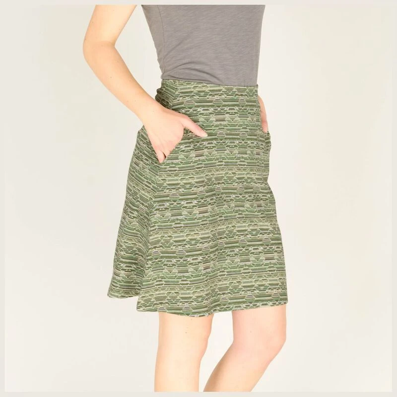Sherpa Womens Padma Skirt Evergreen Tribal Geo Sportpursuit