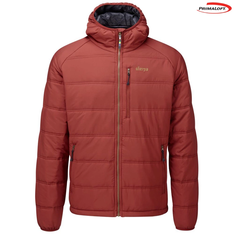 Sherpa Mens Kailash Hooded Jacket Potala Red Sportpursuit
