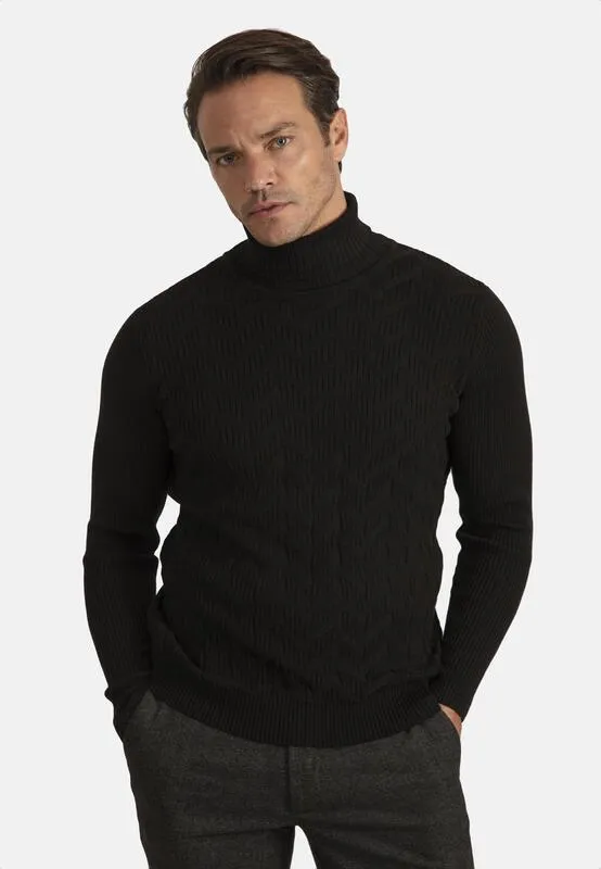 SirRaymondTailor Mens Woody Pullover Black Sportpursuit