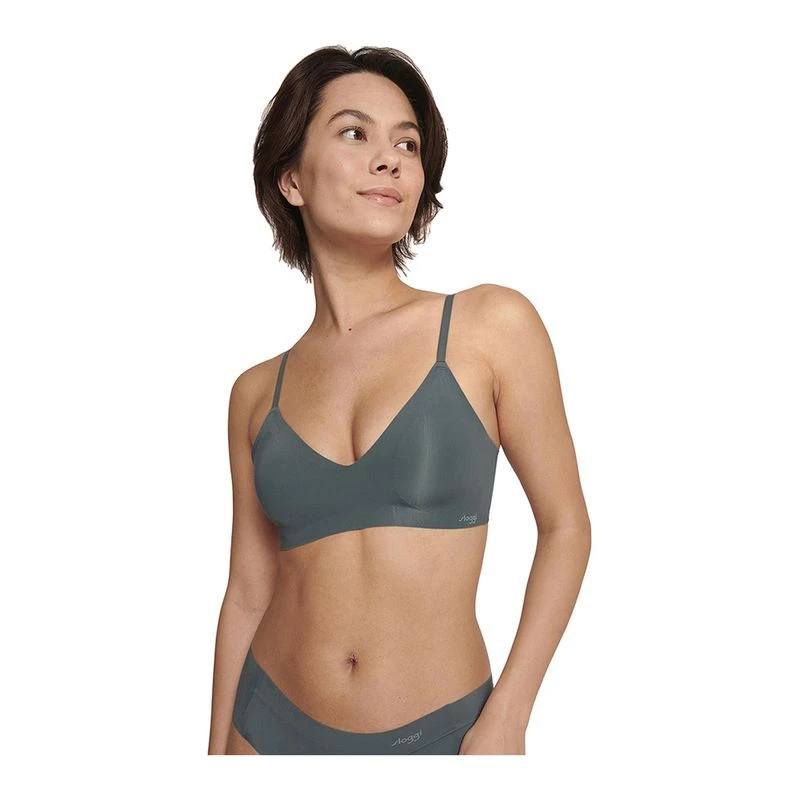 Sloggi Womens Zero Feel Ultra Sports Bra Grey Sportpursuit