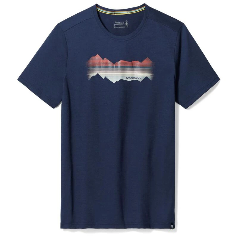 Smartwool Mens Mountain Horizon Graphic T-Shirt (Deep Navy) | Sportpur