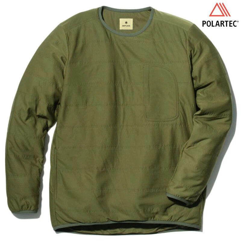 Snow Peak Mens Flexible Insulated Pullover (Olive) | Sportpursuit.com