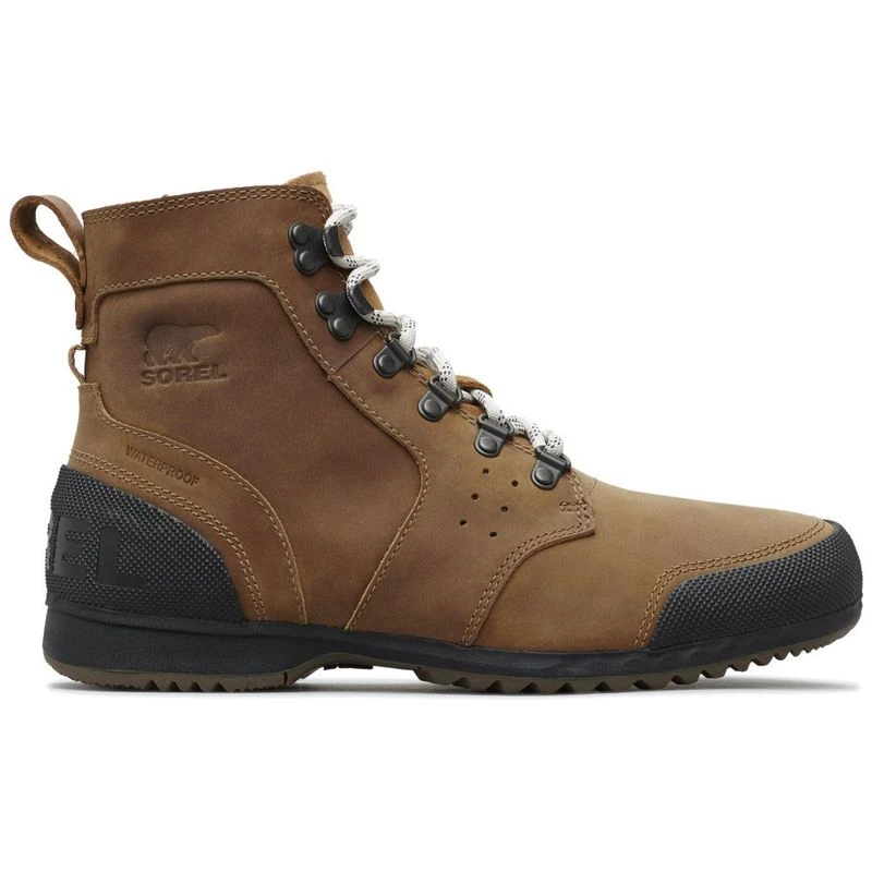 Sorel Mens Ankeny Mid Hiker Boots Elk Black Sportpursuit