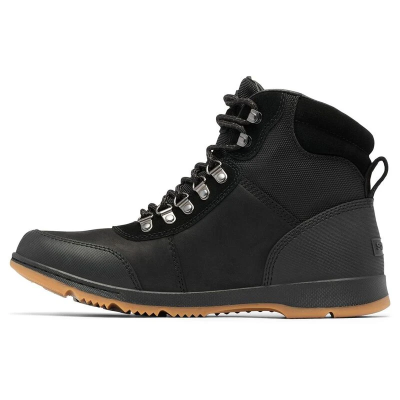 Sorel Mens Ankeny Ii Hiker WP Casual Boots (Black/Gum) | Sportpursuit.