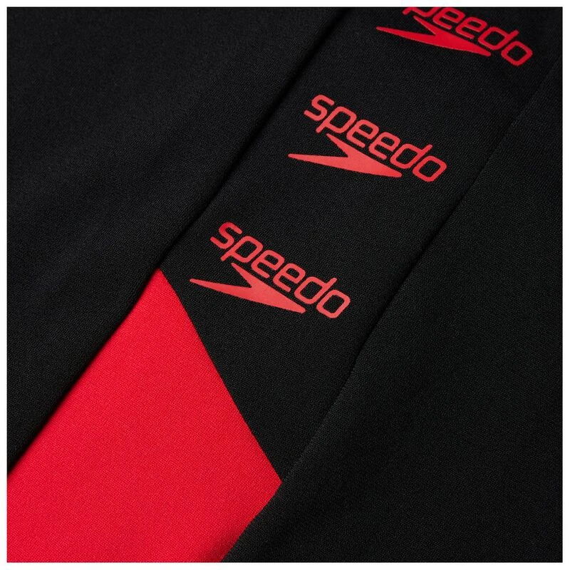 Speedo Mens Boom Logo Splice Jammers (Black/Red) | Sportpursuit.com