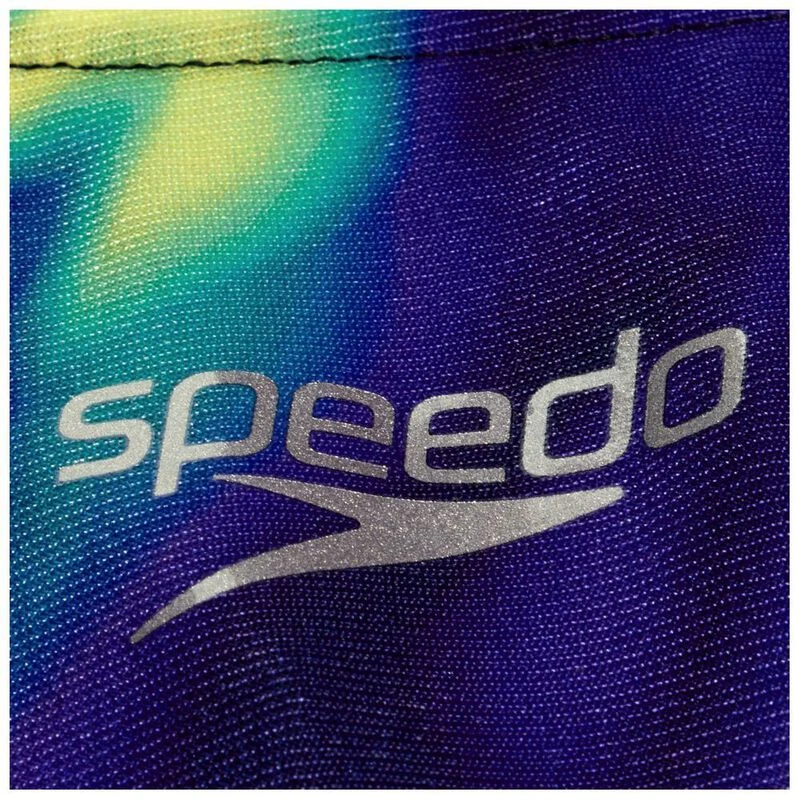 Speedo Womens Placement Digital Powerback Swimwear (Black/Blue) | Spor