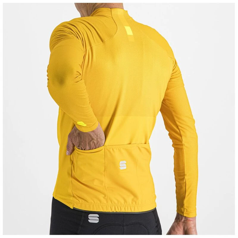 Sportful Mens Bodyfit Pro Thermal Long Sleeve Jersey (Yellow Yellow Fl