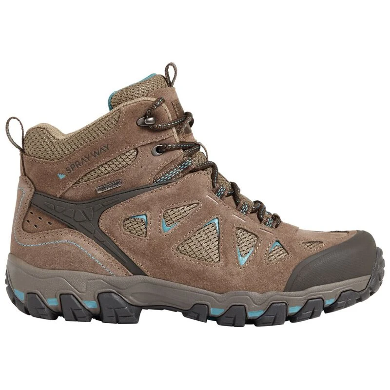 Sprayway Womens Iona Mid Hiking Boots (Brown) | Sportpursuit.com