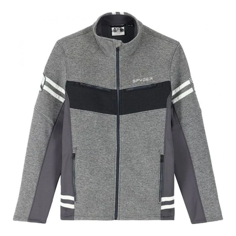 Spyder Mens Wengen Fleece Jacket Eby Blk Sportpursuit