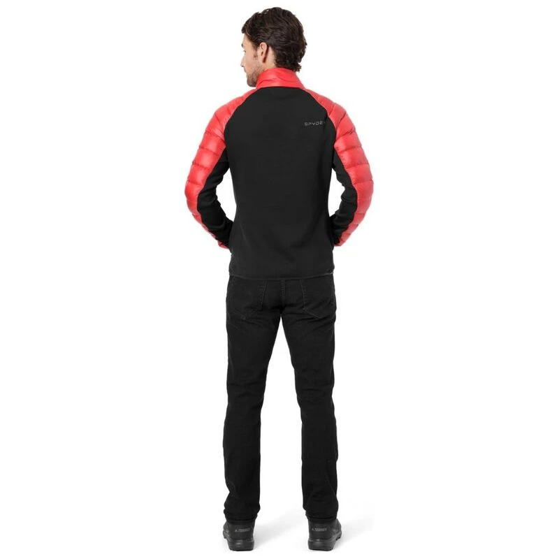 Spyder Mens Syrround Hybrid Half Zip Jacket Volcano Black Sportpur