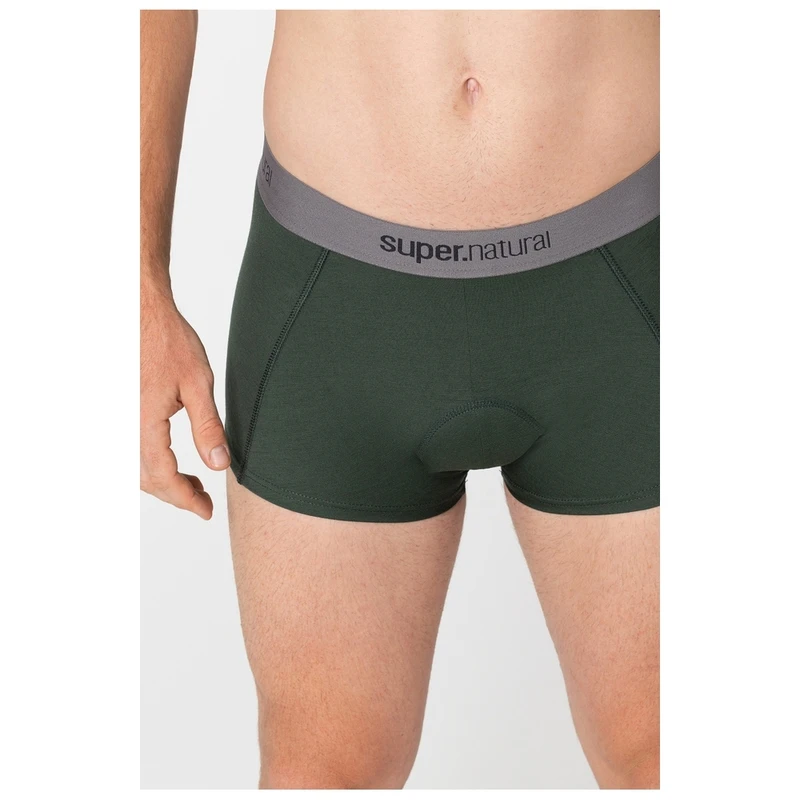 Super.Natural Mens Unstoppable Padded Cycling Underwear (Deep Forest)