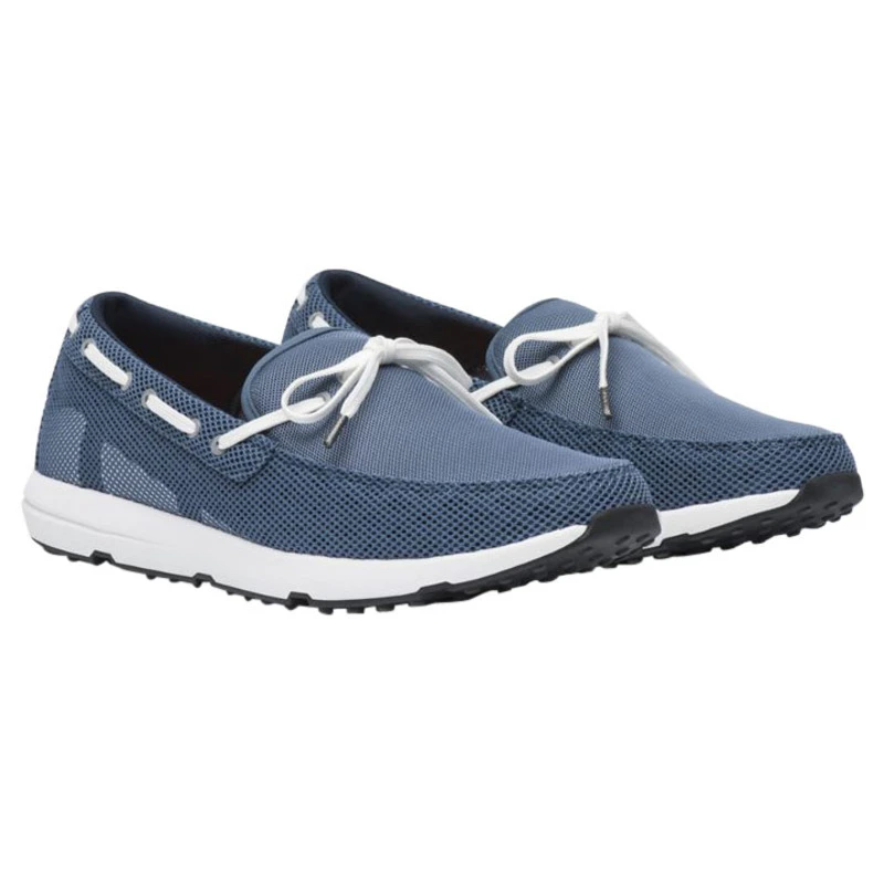 Swims Mens Breeze Leap Laser Loafers Slate White Poseidon Sportpur