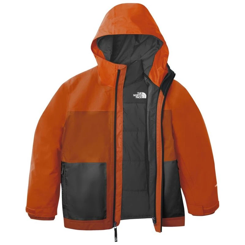 The North Face Boys Freedom Triclimate Jacket Red Orange Burnt Ochre