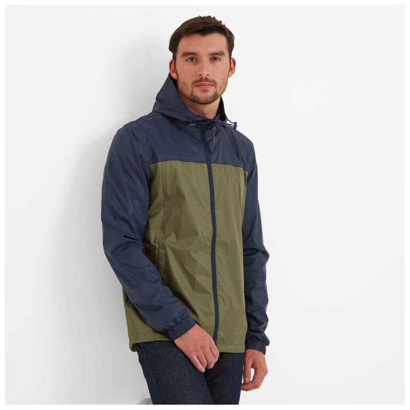 Men's waterproof packaway long hot sale coat