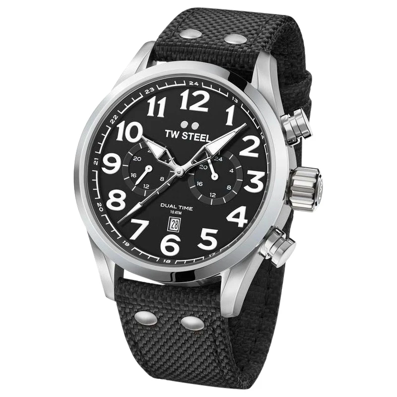 TW Steel Mens Volante VS7 Watch Black Silver Sportpursuit