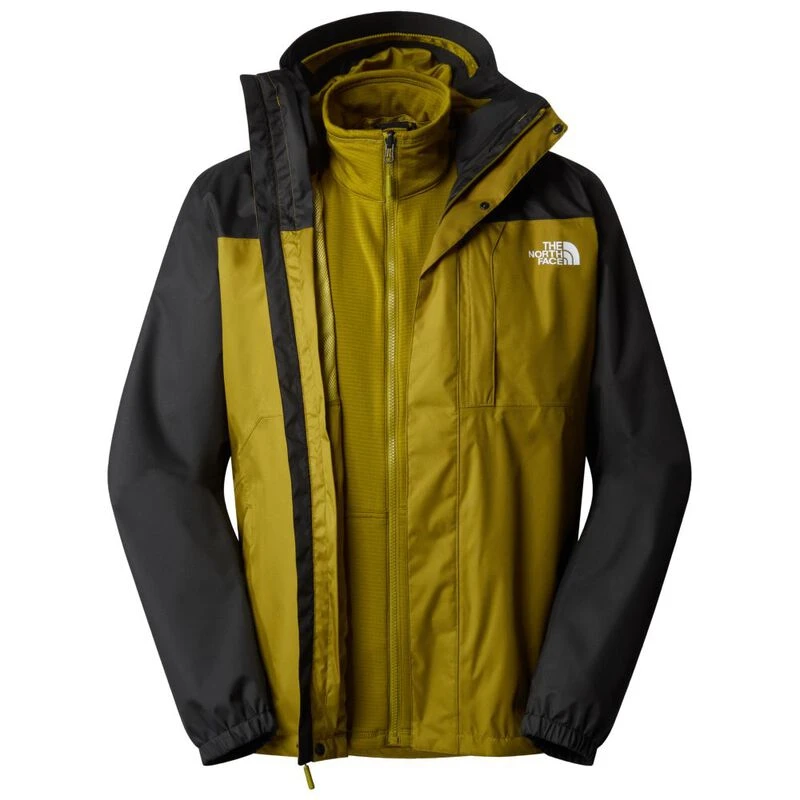 TheNorthFace Mens Quest Triclimate Jacket Sulphur Moss TNF Black S