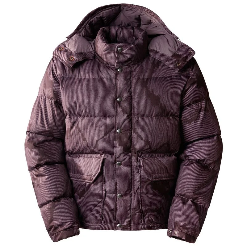 The North Face Mens 71 Sierra Down Short Jacket Fawn Grey Engraved Mo