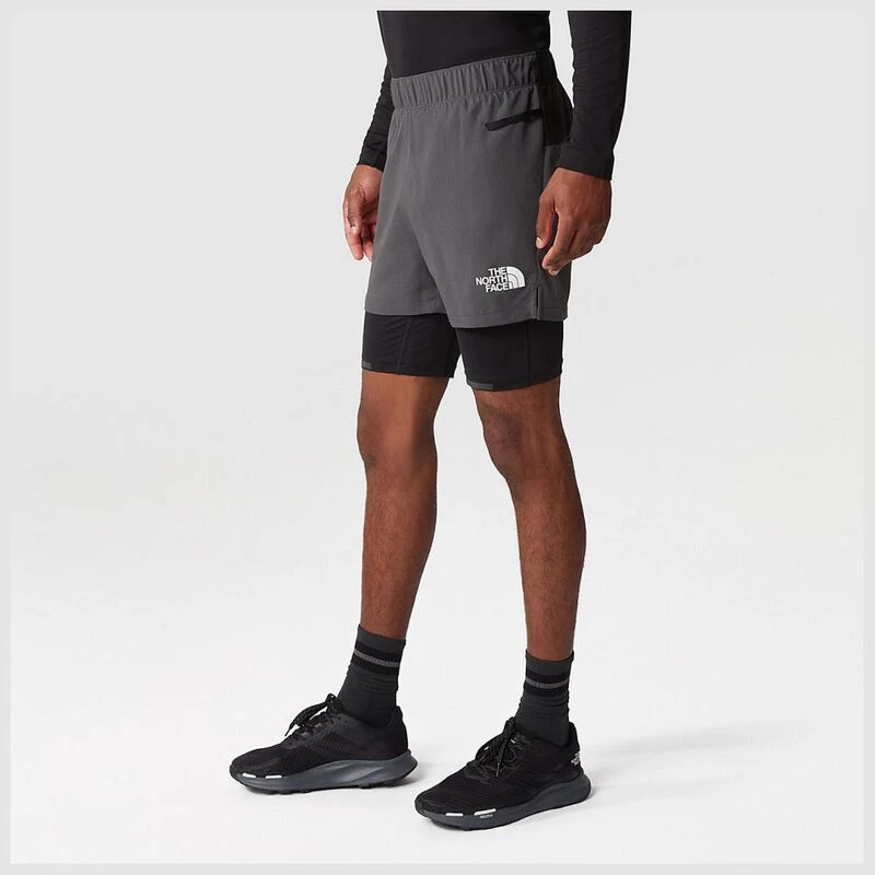 The North Face Mens Mountain Athletics Lab Dual Shorts Asphalt Grey T