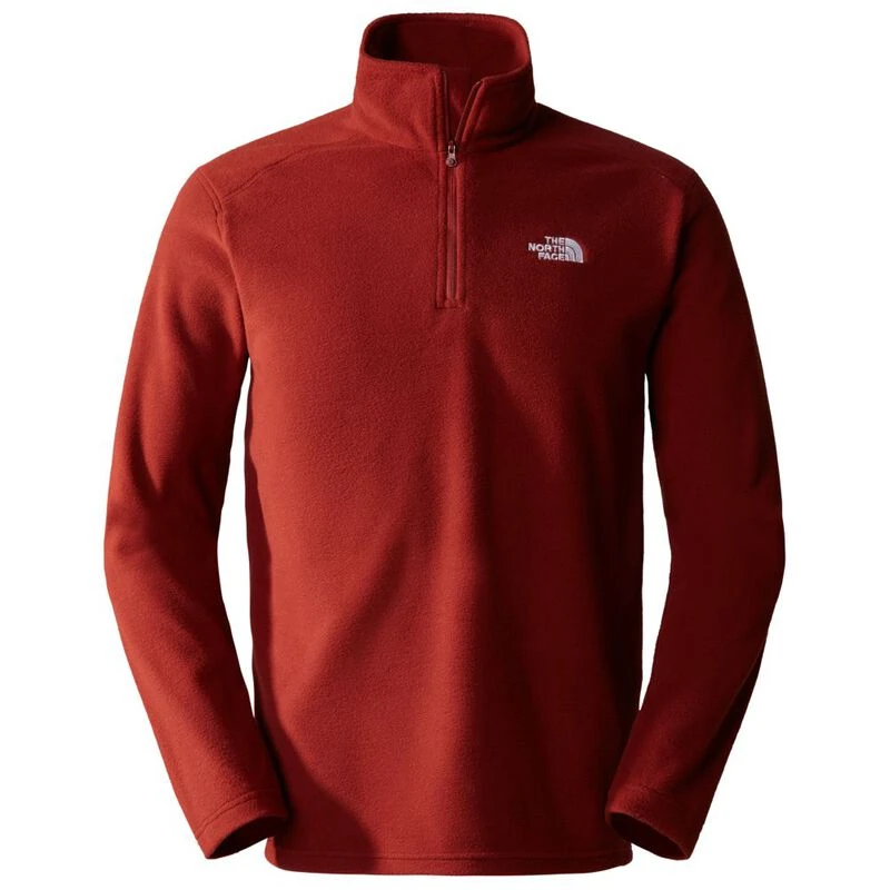 The North Face Mens Emilio 1/4 Fleece Jacket (Brick House Red) | Sport