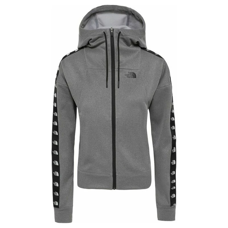 The North Face Womens Train N Logo Crop Zip Hooded Jacket (Grey)