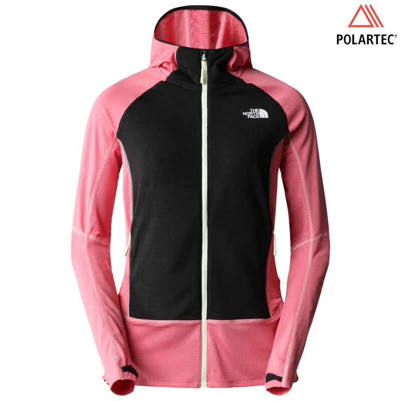 TheNorthFace Womens Bolt Polartec Hooded (Cosmo Fleece Jacket Pink/TNF