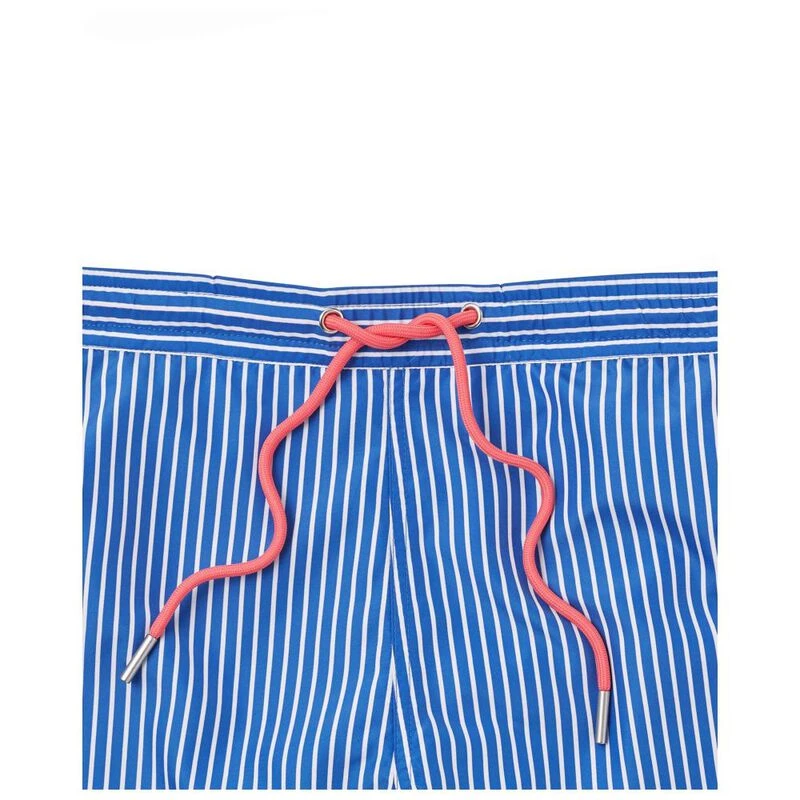 The Savile Row Company Mens Reverse Stripe Swim Shorts (Blue/White)