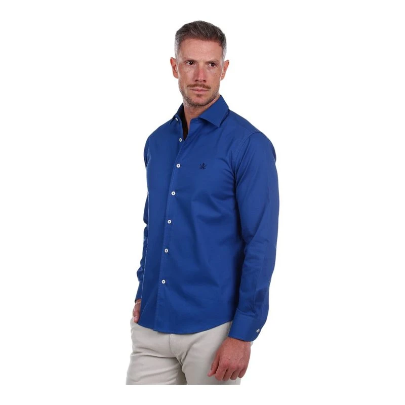 The Time of Bocha Chemise Gabardine Homme Bleu privatesportshop
