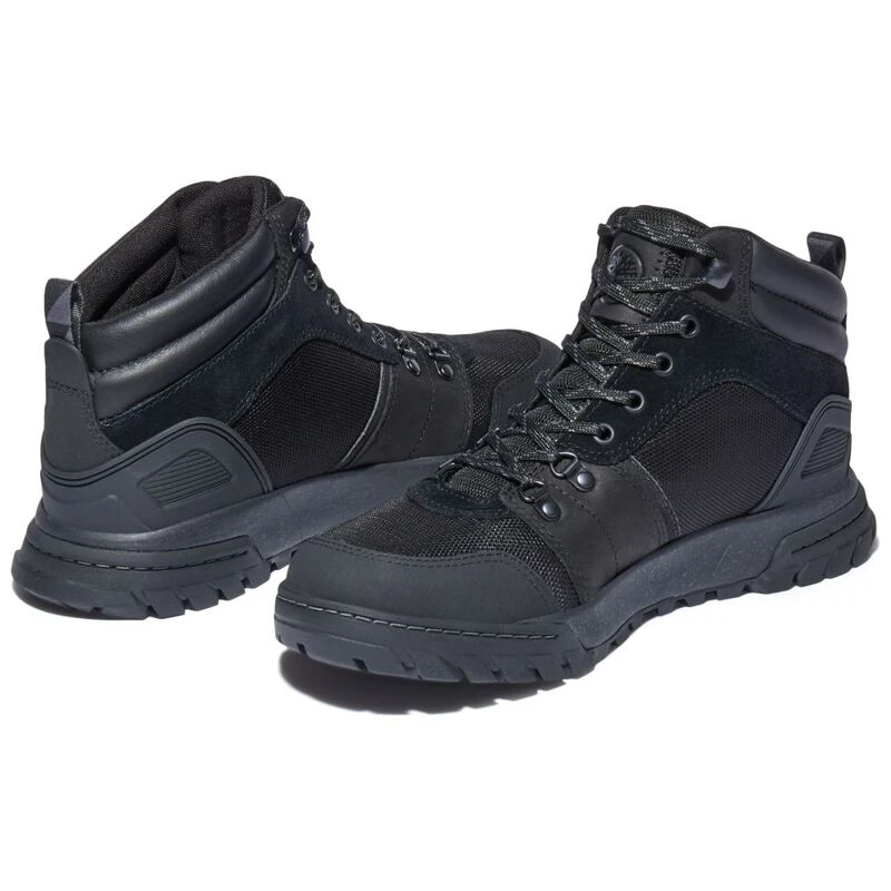 Timberland Mens Boulder Trail Mid Hiking Boots (Jet Black) Sportpurs