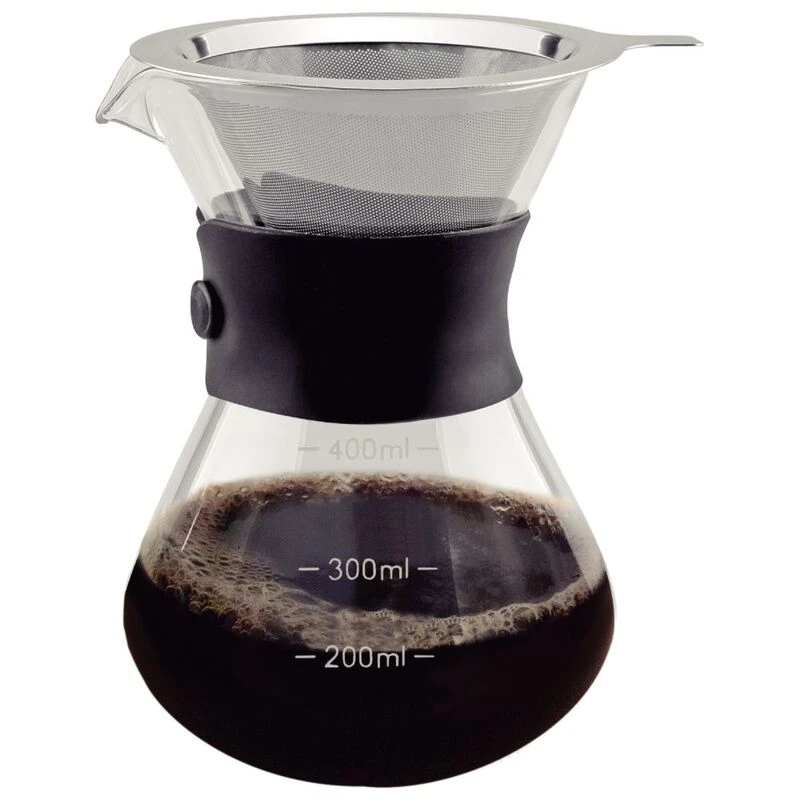 Tramontina Cookware Pour Over Coffee Carafe with Filter (Silver) Spo