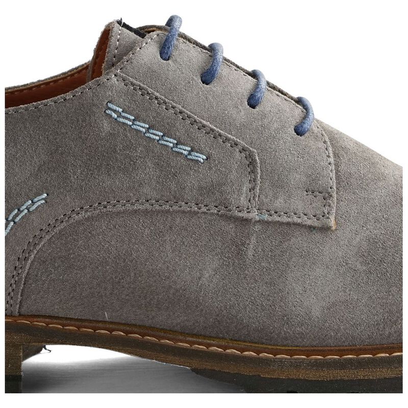 Travelin Mens London Low Suede Shoes Grey Suede Leather Smoothfit Trainers