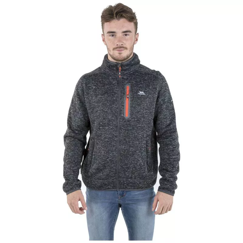 Trespass Mens Bingham Fleece Jacket Black Marl Sportpursuit