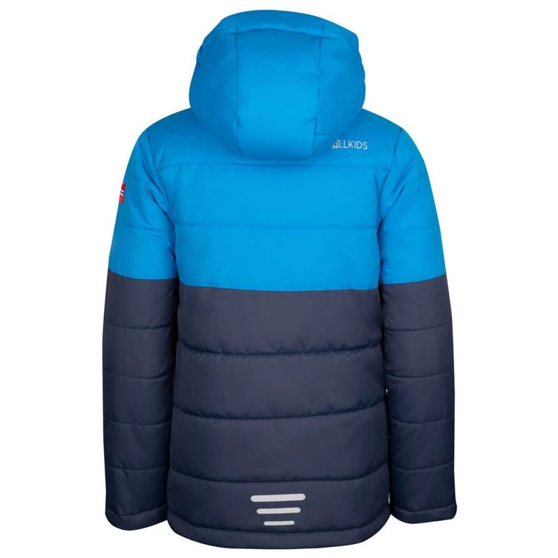 Trollkids Kids Hemsedal Jacket (Navy/Azure Blue/Orange) | Sportpursuit