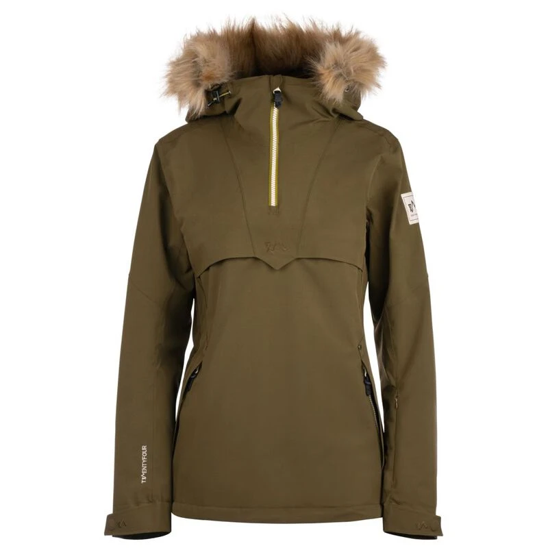 TwentyFour Womens Finse 2.0 2 Layer Anorak Dark Olive Sportpursuit