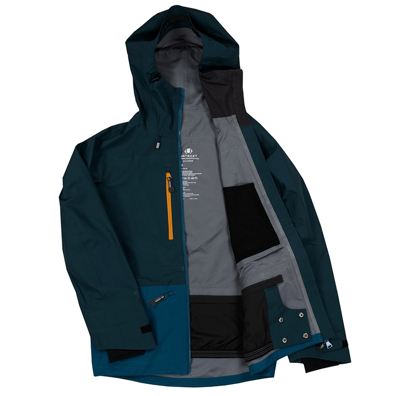 Untrakt Mens Obsidian 3L Shell Jacket (Petrol/Teal)