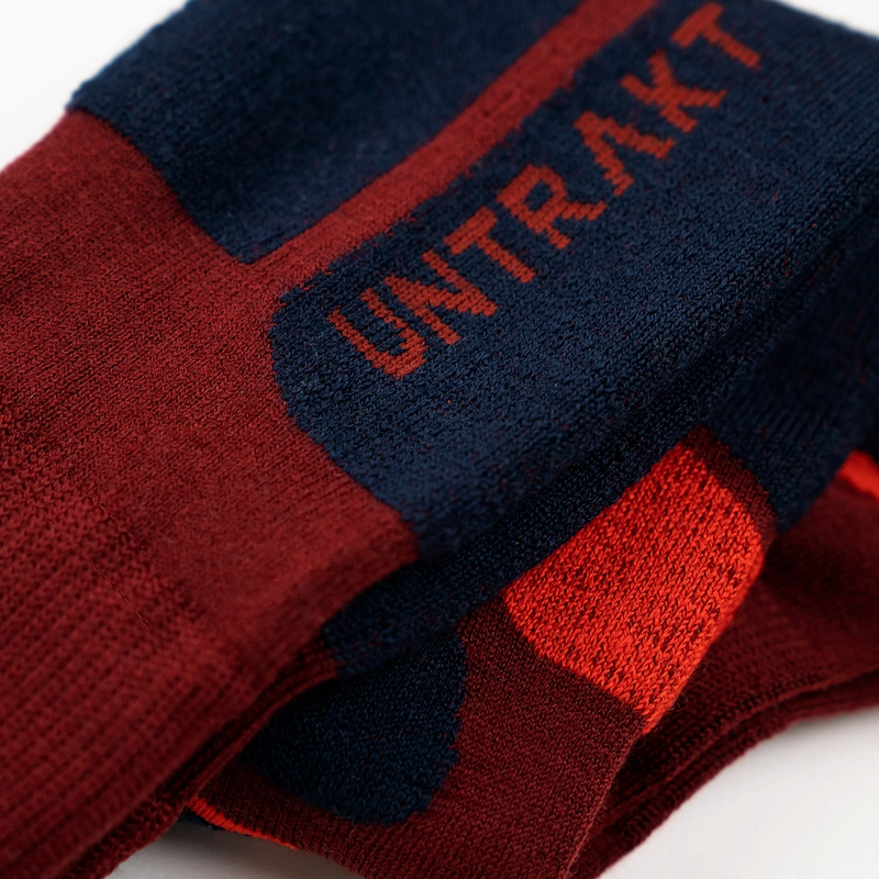 UNTRAKT Onyx Ski Socks (Rust/Ink) | Sportpursuit.com