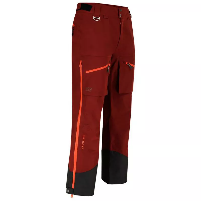 UNTRAKT Mens Obsidian 3L Shell Ski Trousers (Rust/Beacon) Sportpursu