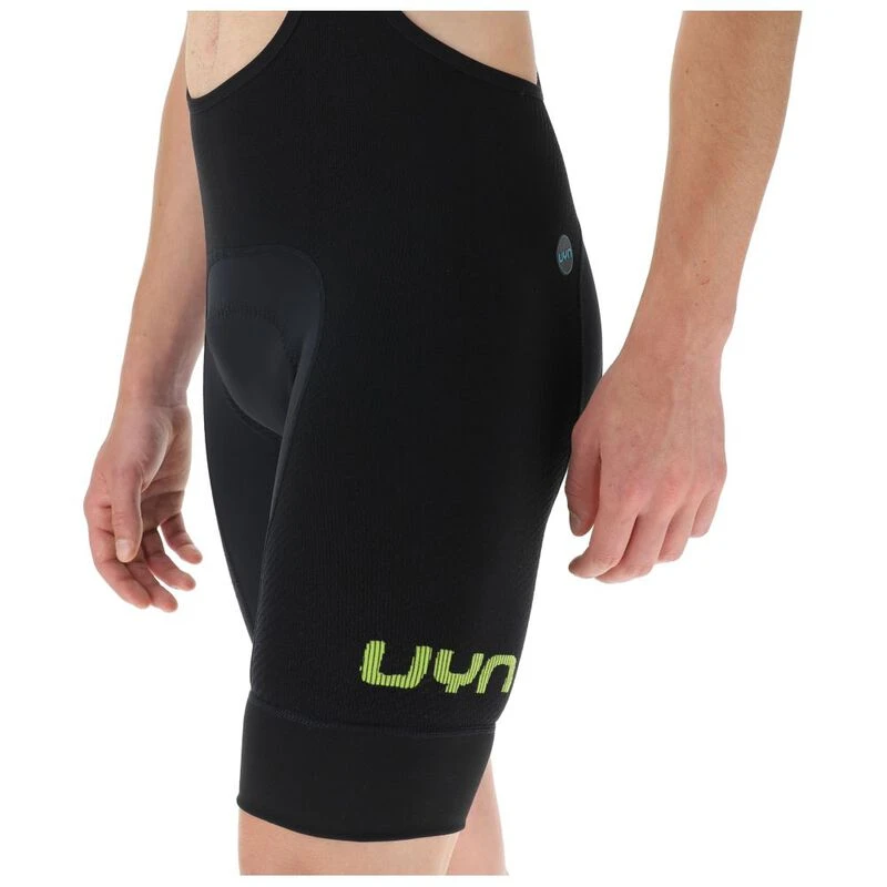 UYN Mens Ridemiles Bib Shorts (Black/Yellow)