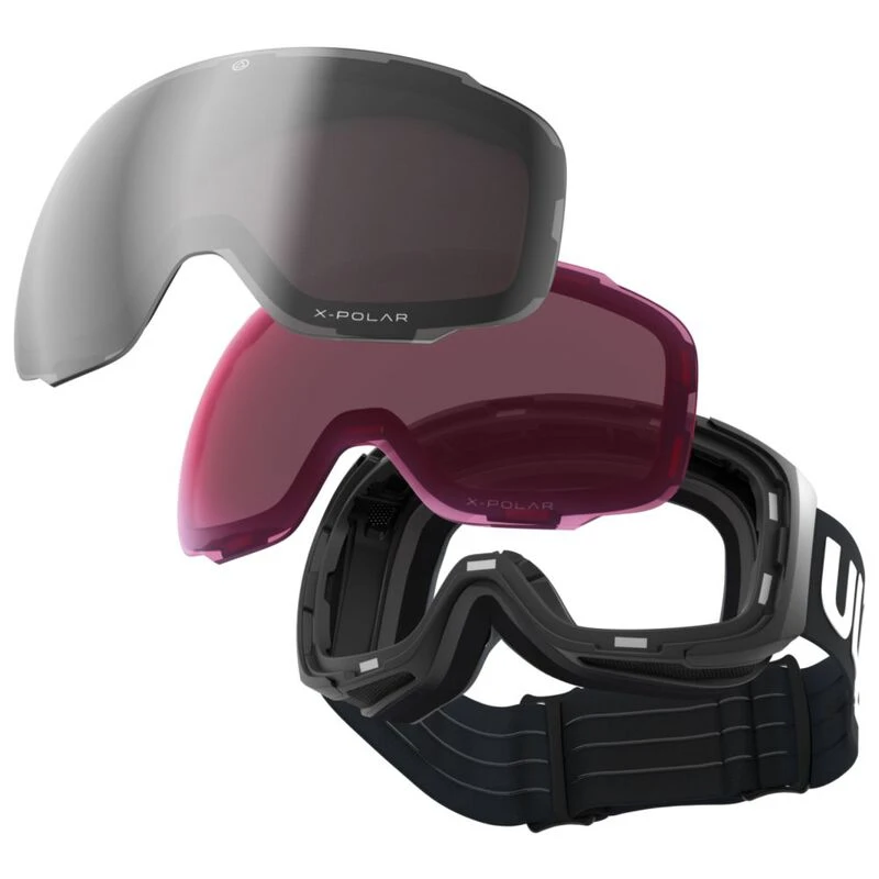 Uller Helix Ski & Snowboarding Goggles (Black/Silver) Sportpursuit.c