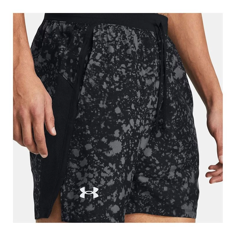 Under Armour Short Launch 7 Unlined Uomo Nero Nero Catarifrangente