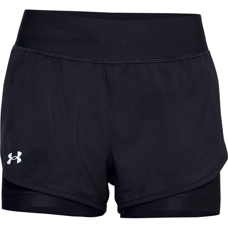 Under Armour Womens Speedpocket 2-in-1 Shorts (Black) | Sportpursuit.c