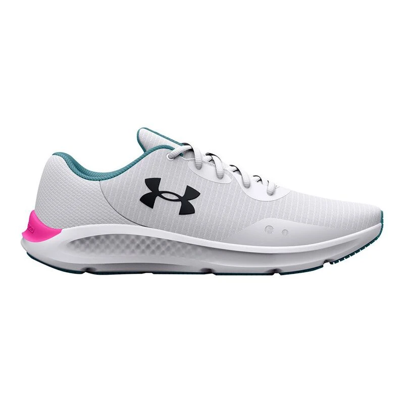 UnderArmour Womens Charged Pursuit 3 Tech Running Shoes (White/White/B